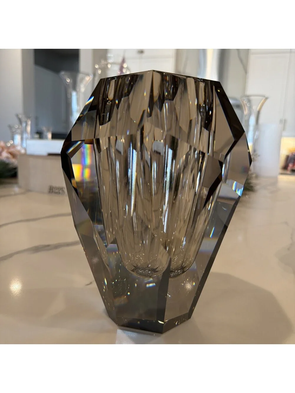 Swarovski Silex Vase - Satin.  Huge Vase - Retired And Discontinued GORGEOUS